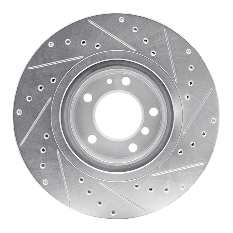 Picture of R1 93-97 BMW 850CI Front Left Drilled & Slotted Silver Brake Rotor