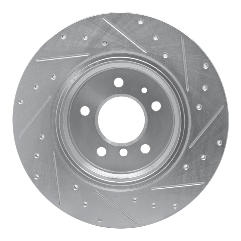 Picture of R1 91-01 BMW 850CSI Rear Left Drilled & Slotted Silver Brake Rotor