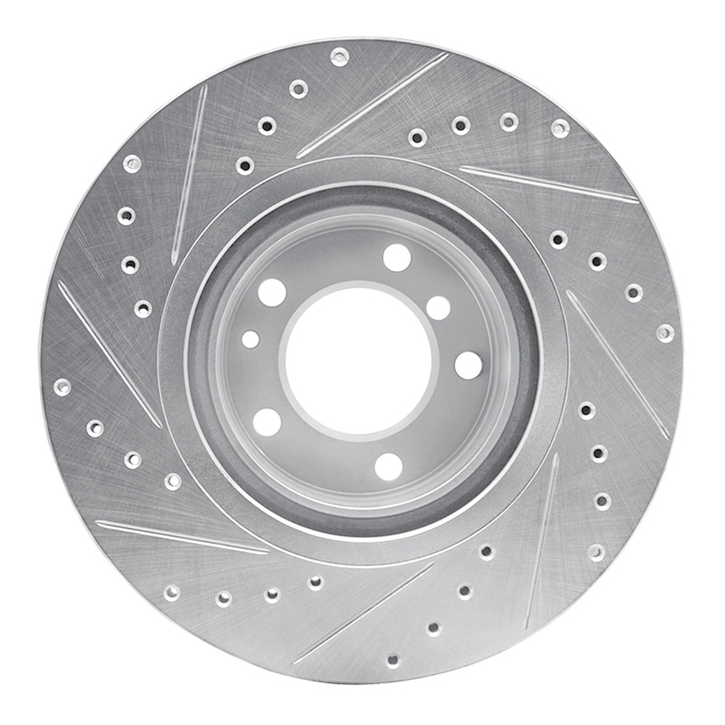Picture of R1 93-97 BMW 840CI Front Right Drilled & Slotted Silver Brake Rotor