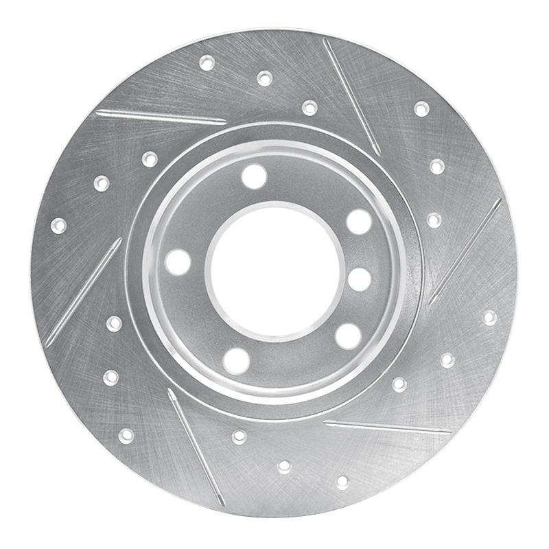Picture of R1 95-98 BMW 318TI Front Left Drilled & Slotted Silver Brake Rotor
