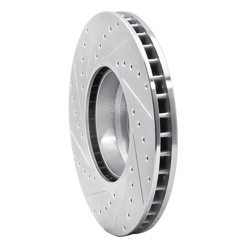 Picture of R1 95-01 BMW 750IL Front Right Drilled & Slotted Silver Brake Rotor