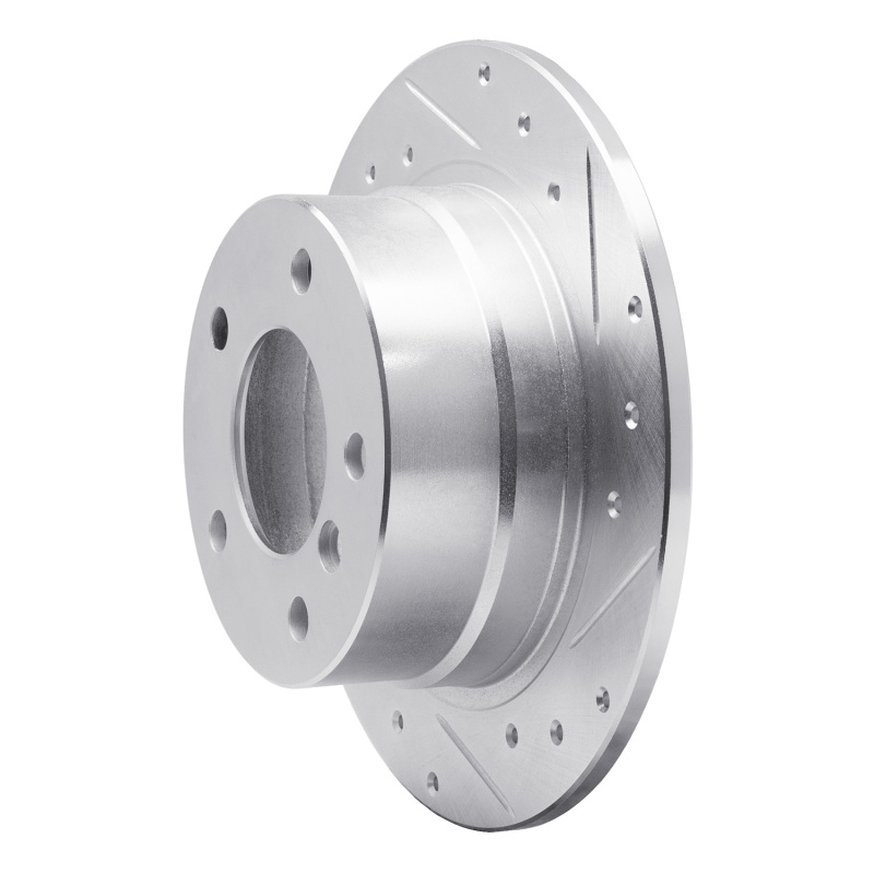Picture of R1 95-99 BMW 318TI Rear Right Drilled & Slotted Silver Brake Rotor
