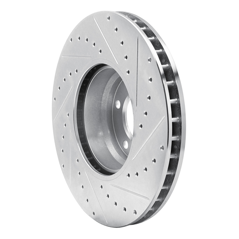 Picture of R1 95-01 BMW 750IL Front Left Drilled & Slotted Silver Brake Rotor