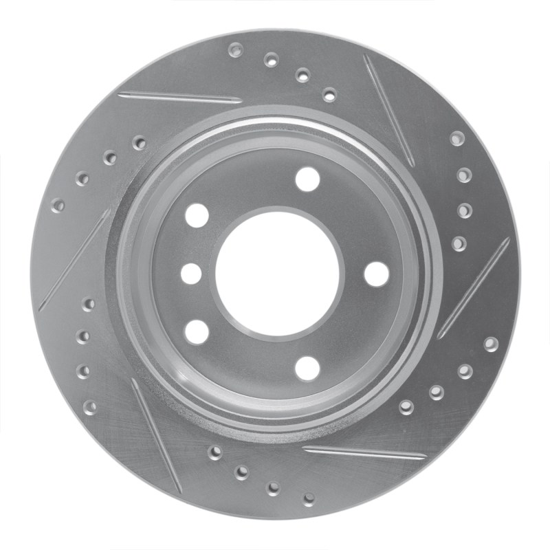 Picture of R1 96-05 BMW 323CI Rear Left Drilled & Slotted Silver Brake Rotor
