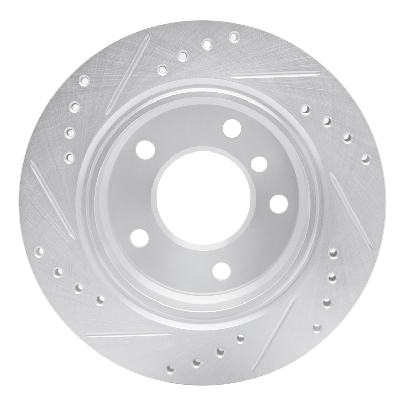 Picture of R1 96-05 BMW 323CI Rear Right Drilled & Slotted Silver Brake Rotor