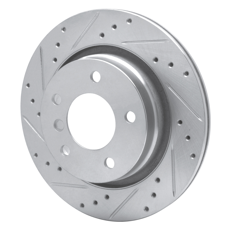 Picture of R1 99-06 BMW 325CI (USA/Canada) Rear Left Drilled & Slotted Silver Brake Rotor