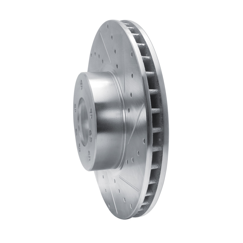 Picture of R1 00-03 BMW 530I Front Right Drilled & Slotted Silver Brake Rotor