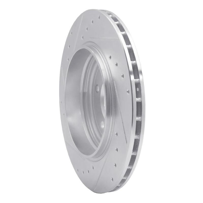 Picture of R1 01-06 BMW 330I Rear Right Drilled & Slotted Silver Brake Rotor