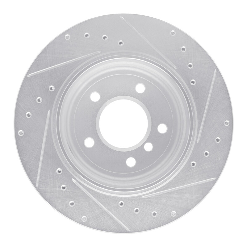 Picture of R1 01-06 BMW 330CI Rear Left Drilled & Slotted Silver Brake Rotor