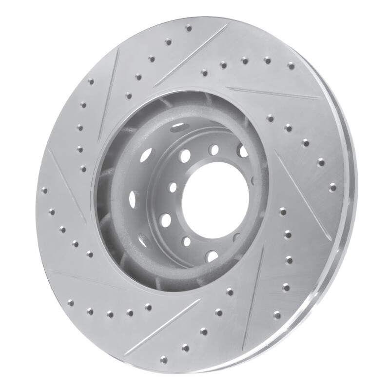 Picture of R1 00-03 BMW M5 Left Front Drilled & Slotted Silver Brake Rotor