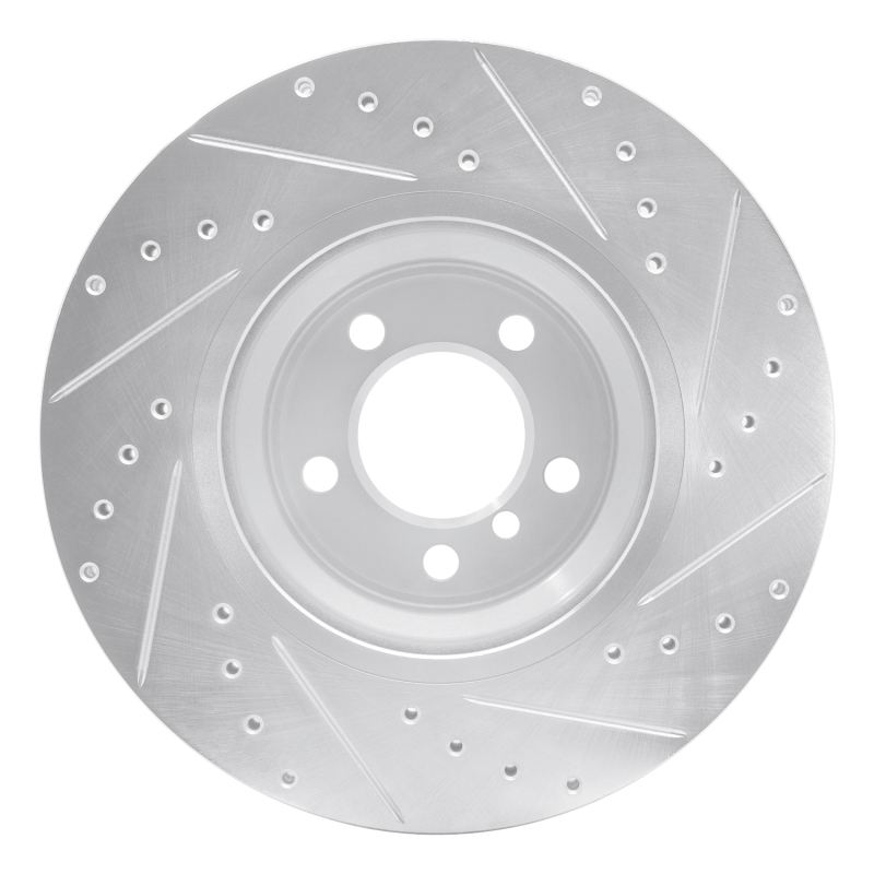 Picture of R1 02-08 BMW 745LI Front Left Drilled & Slotted Silver Brake Rotor