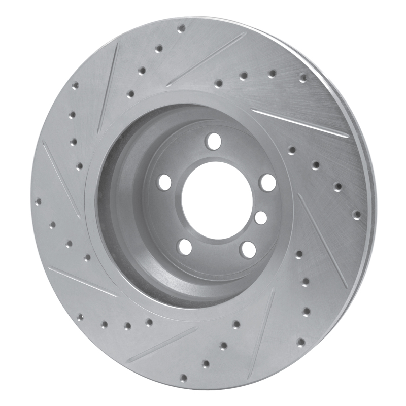 Picture of R1 02-08 BMW 750LI Front Right Drilled & Slotted Silver Brake Rotor