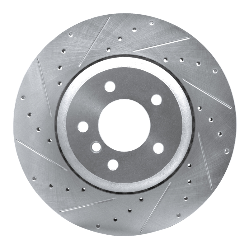 Picture of R1 04-10 BMW 545I Rear Left Drilled & Slotted Silver Brake Rotor