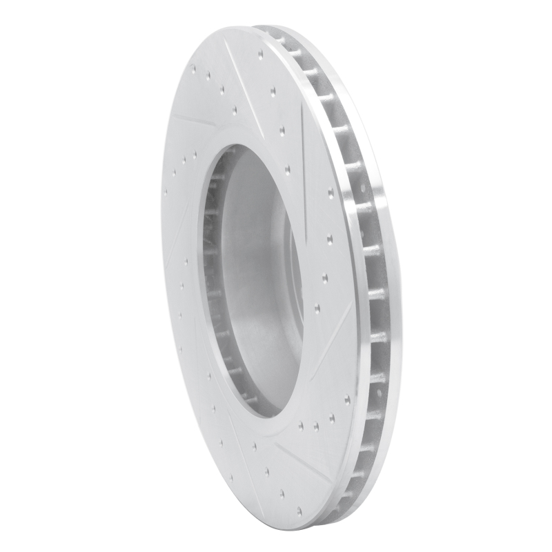 Picture of R1 04-10 BMW 650I Convertible Front Left Drilled & Slotted Silver Brake Rotor