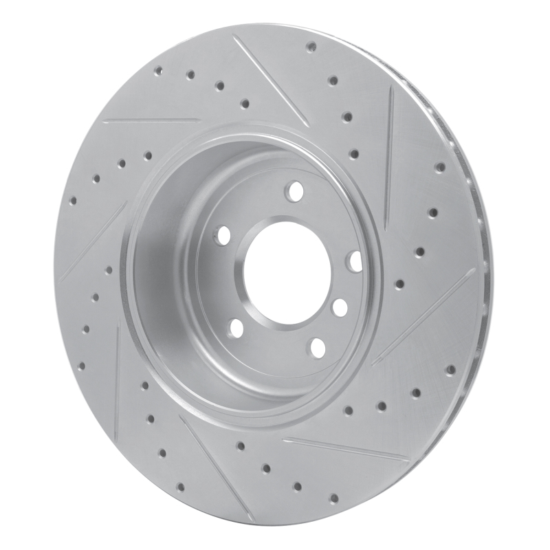 Picture of R1 04-10 BMW 545I Rear Left Drilled & Slotted Silver Brake Rotor
