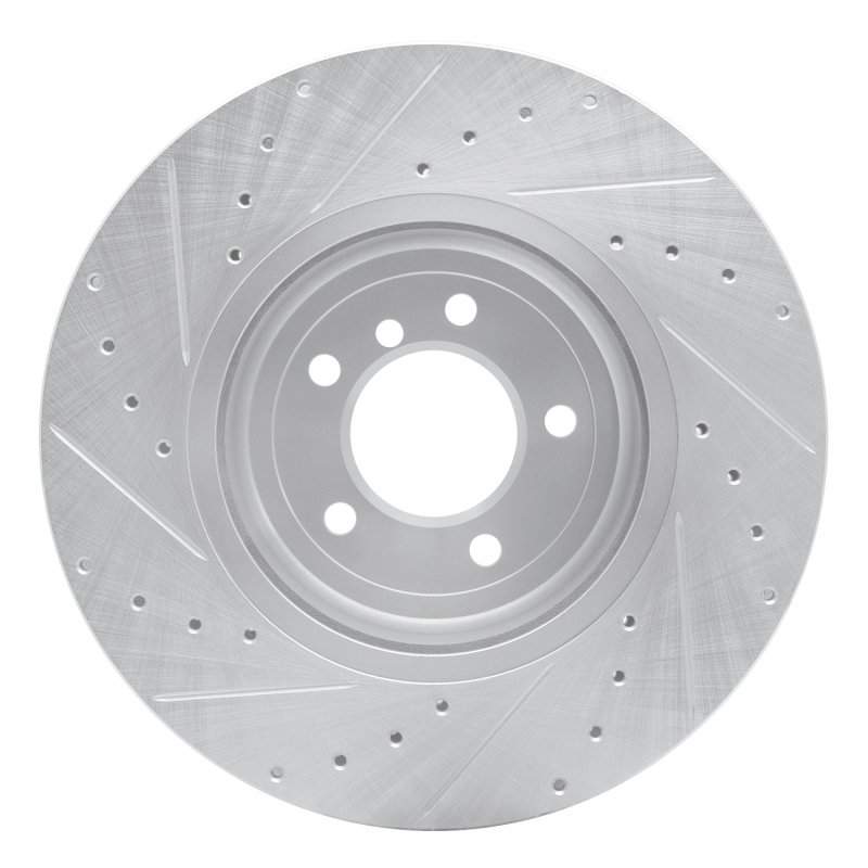 Picture of R1 04-10 BMW 650I Coupe Front Right Drilled & Slotted Silver Brake Rotor