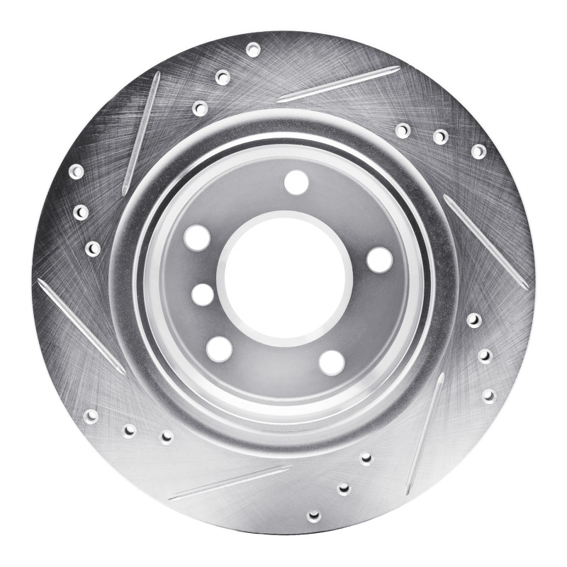 Picture of R1 03-08 BMW Z4 Rear Right Drilled & Slotted Silver Brake Rotor