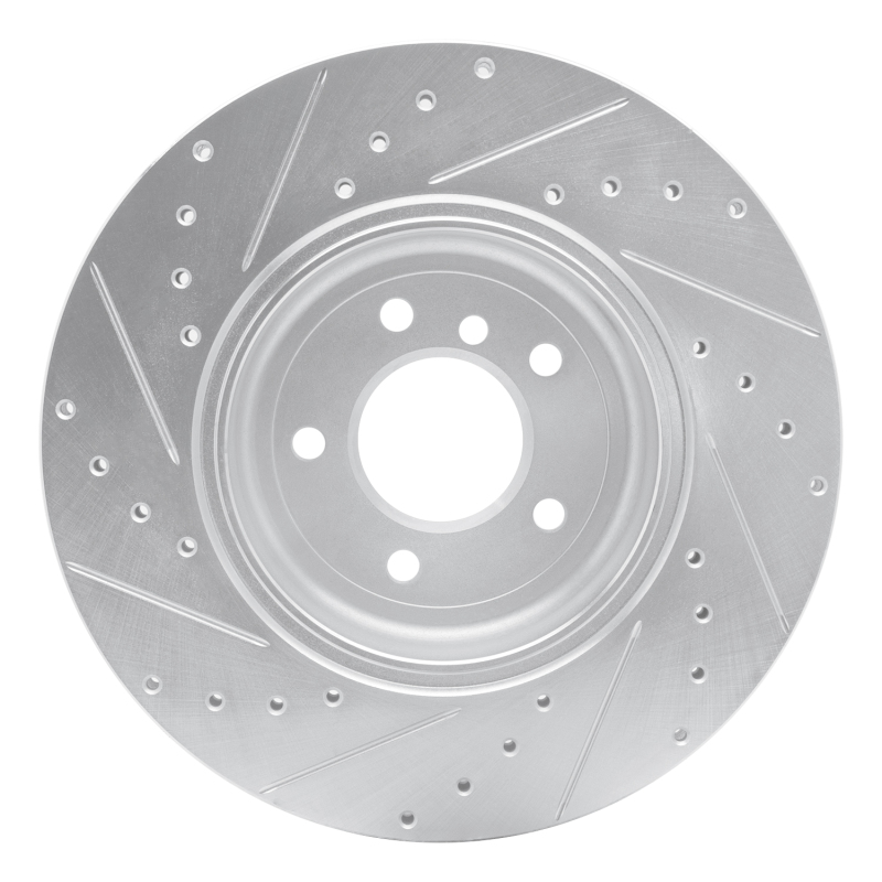 Picture of R1 04-10 BMW 650I Coupe Rear Right Drilled & Slotted Silver Brake Rotor