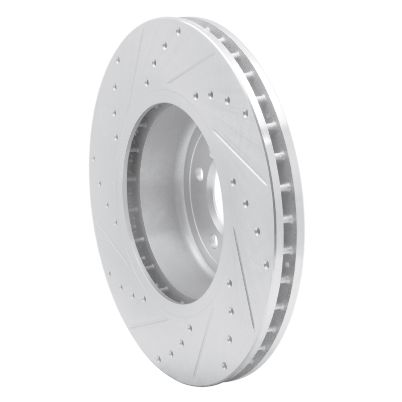 Picture of R1 04-10 BMW 650I Coupe Front Right Drilled & Slotted Silver Brake Rotor