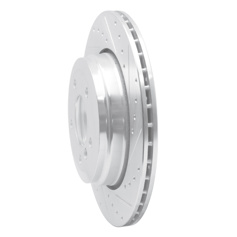 Picture of R1 04-10 BMW 528I Rear Right Drilled & Slotted Silver Brake Rotor