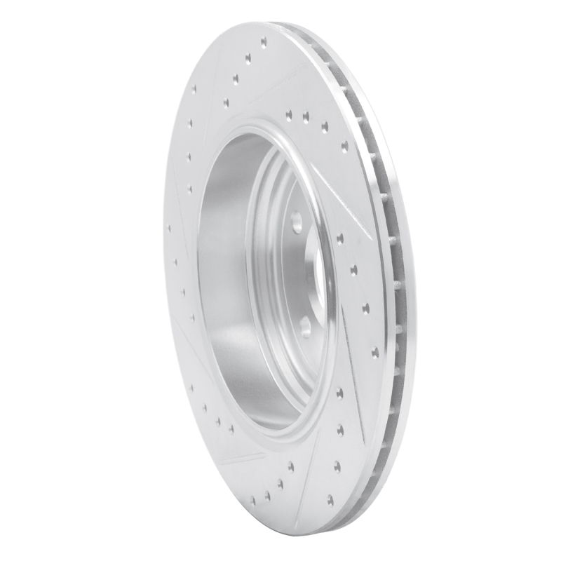 Picture of R1 04-10 BMW 528I Rear Right Drilled & Slotted Silver Brake Rotor
