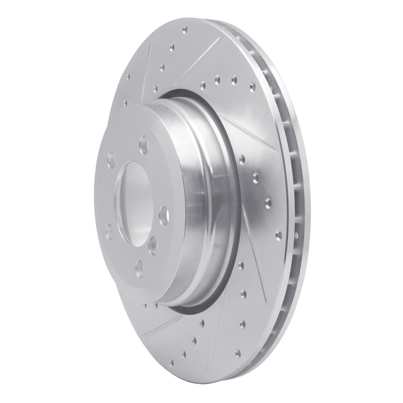 Picture of R1 05-08 BMW 760I Rear Left Drilled & Slotted Silver Brake Rotor