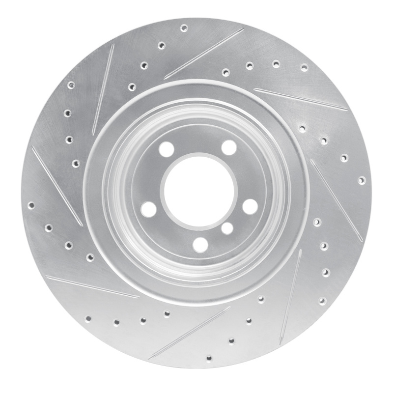 Picture of R1 07-08 BMW ALPINA B7 Rear Right Drilled & Slotted Silver Brake Rotor