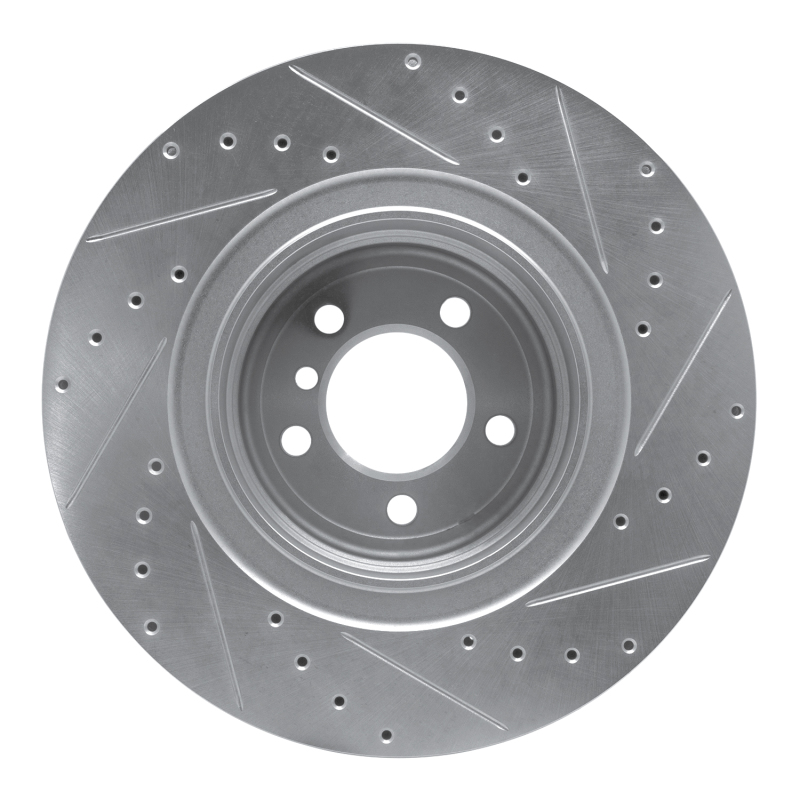 Picture of R1 07-08 BMW ALPINA B7 Rear Left Drilled & Slotted Silver Brake Rotor