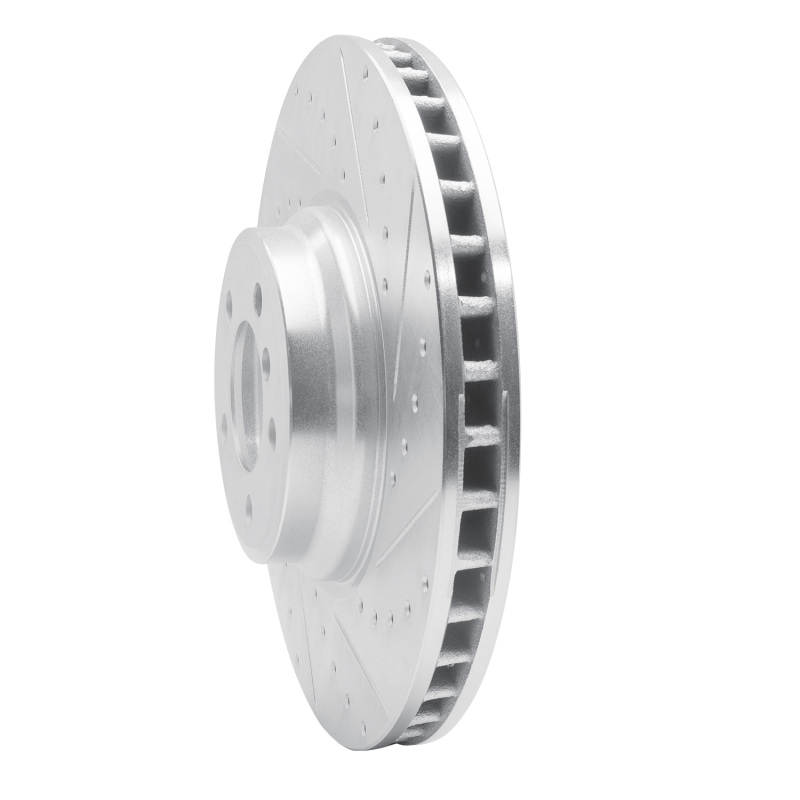 Picture of R1 07-08 BMW ALPINA B7 Front Right Drilled & Slotted Silver Brake Rotor