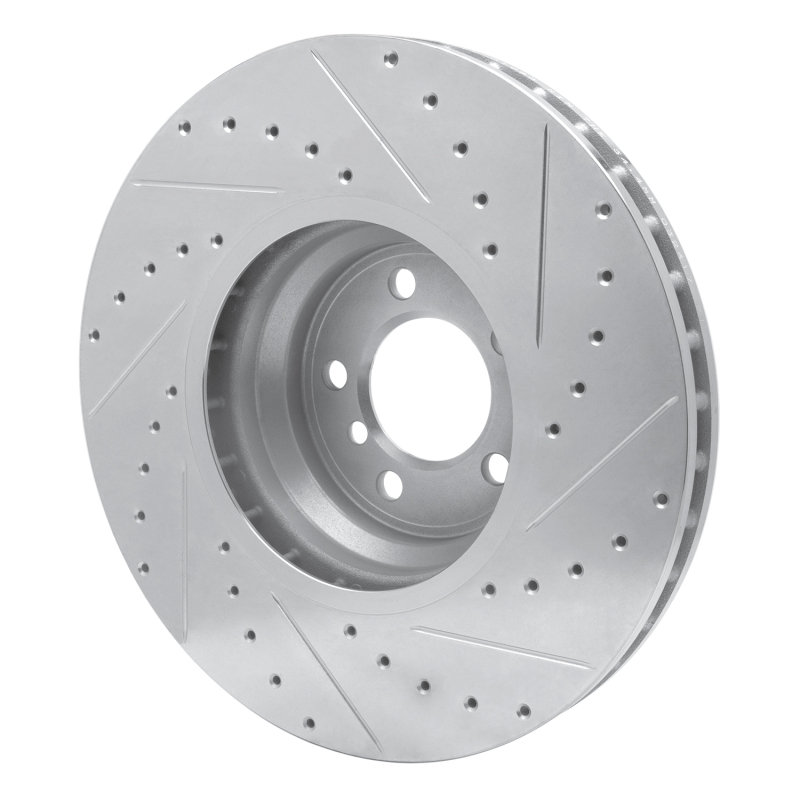Picture of R1 07-08 BMW ALPINA B7 Front Left Drilled & Slotted Silver Brake Rotor
