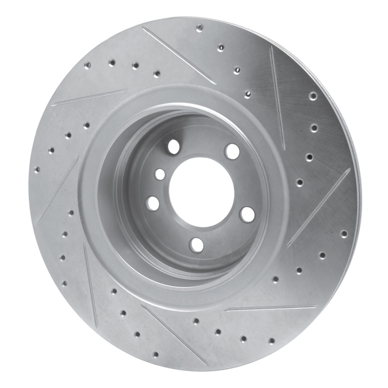 Picture of R1 07-08 BMW ALPINA B7 Rear Left Drilled & Slotted Silver Brake Rotor
