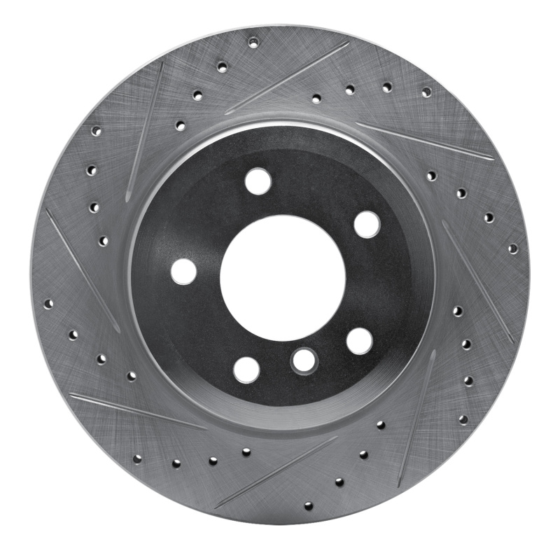 Picture of R1 08-13 BMW 135I Rear Left Drilled & Slotted Silver Brake Rotor