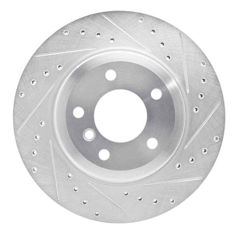 Picture of R1 08-13 BMW 135I Rear Right Drilled & Slotted Silver Brake Rotor