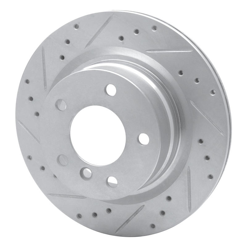 Picture of R1 08-13 BMW 128I Rear Left Drilled & Slotted Silver Brake Rotor