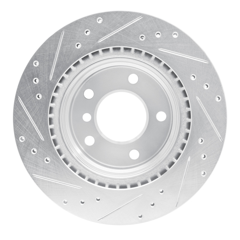 Picture of R1 08-13 BMW 128I Rear Right Drilled & Slotted Silver Brake Rotor