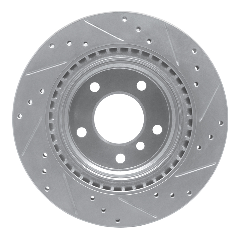 Picture of R1 08-13 BMW 128I Rear Left Drilled & Slotted Silver Brake Rotor