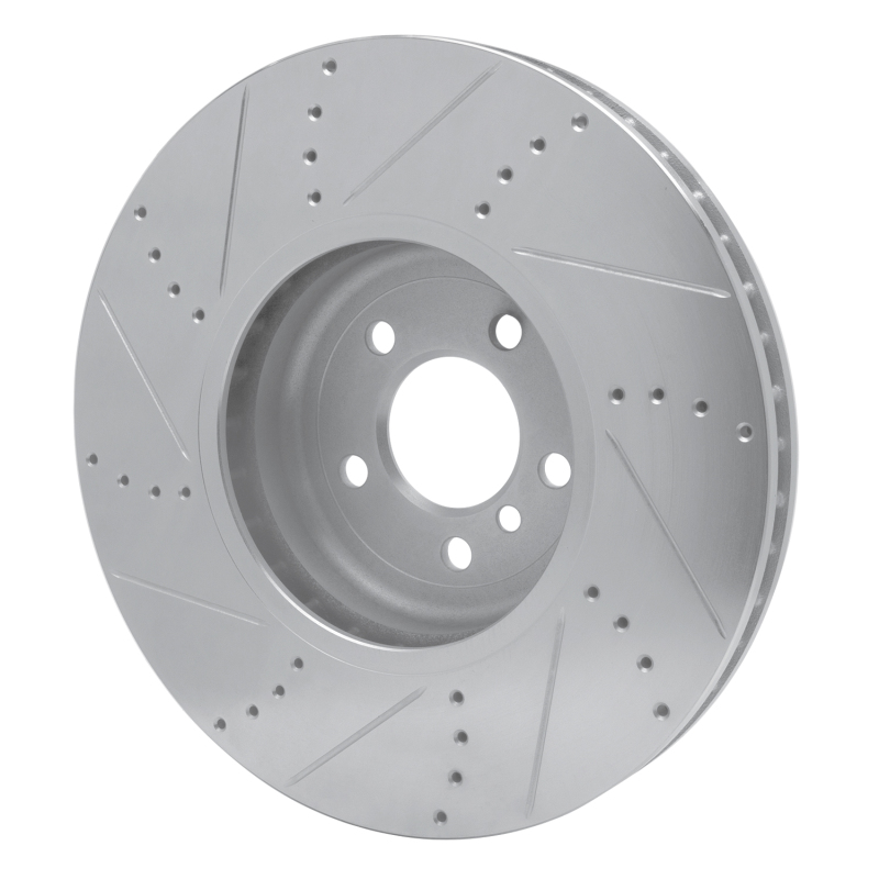 Picture of R1 09-17 BMW 750I Right Front Drilled & Slotted Silver Brake Rotor