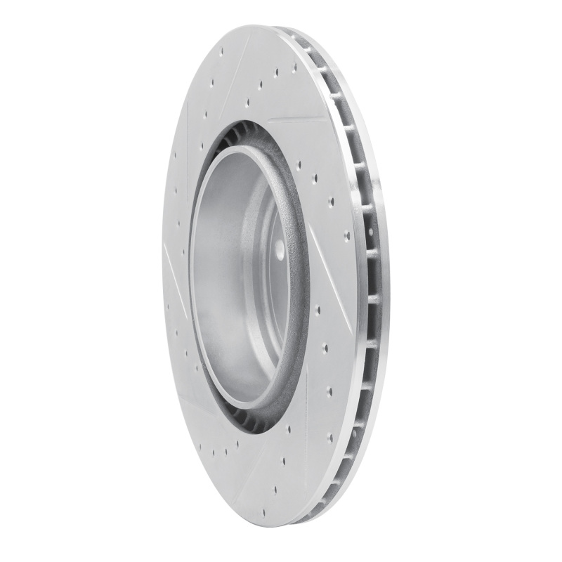 Picture of R1 09-19 BMW ALPINA B7 Rear Right Drilled & Slotted Silver Brake Rotor