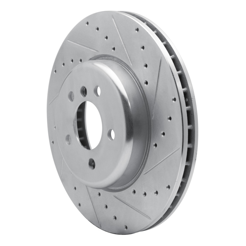 Picture of R1 11-19 BMW 640I Gran Coupe Front Right Drilled & Slotted Silver Brake Rotor