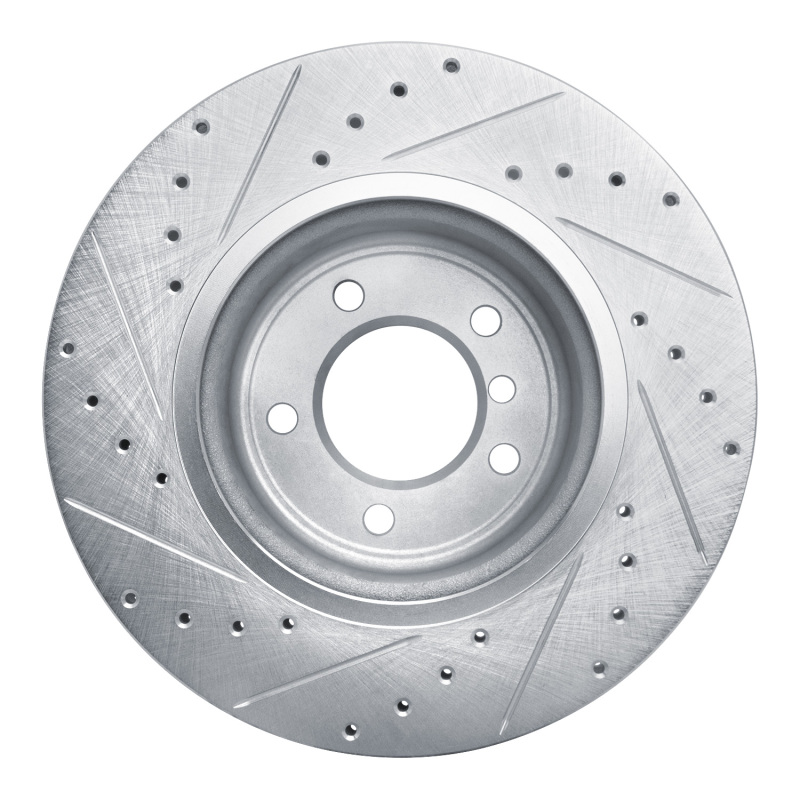Picture of R1 09-16 BMW Z4 Front Right Drilled & Slotted Silver Brake Rotor