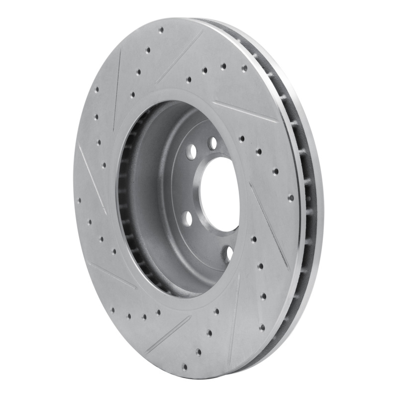 Picture of R1 11-19 BMW 640I Gran Coupe Front Right Drilled & Slotted Silver Brake Rotor