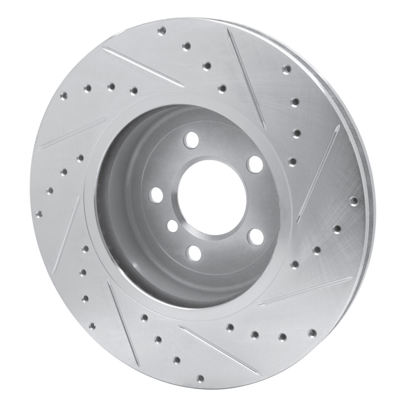 Picture of R1 11-19 BMW 535D xDrive Front Left Drilled & Slotted Silver Brake Rotor