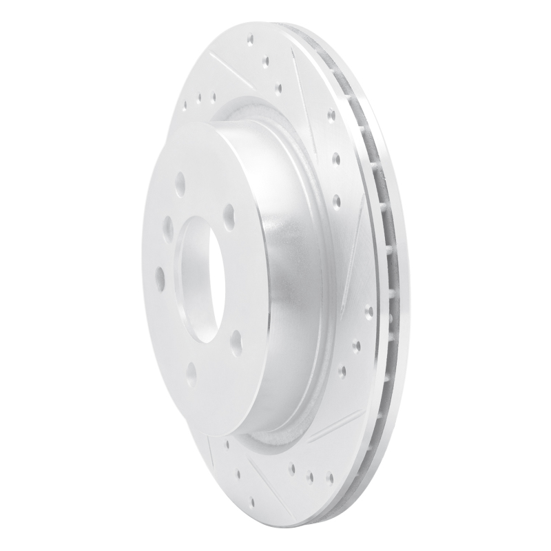 Picture of R1 09-16 BMW Z4 Rear Right Drilled & Slotted Silver Brake Rotor