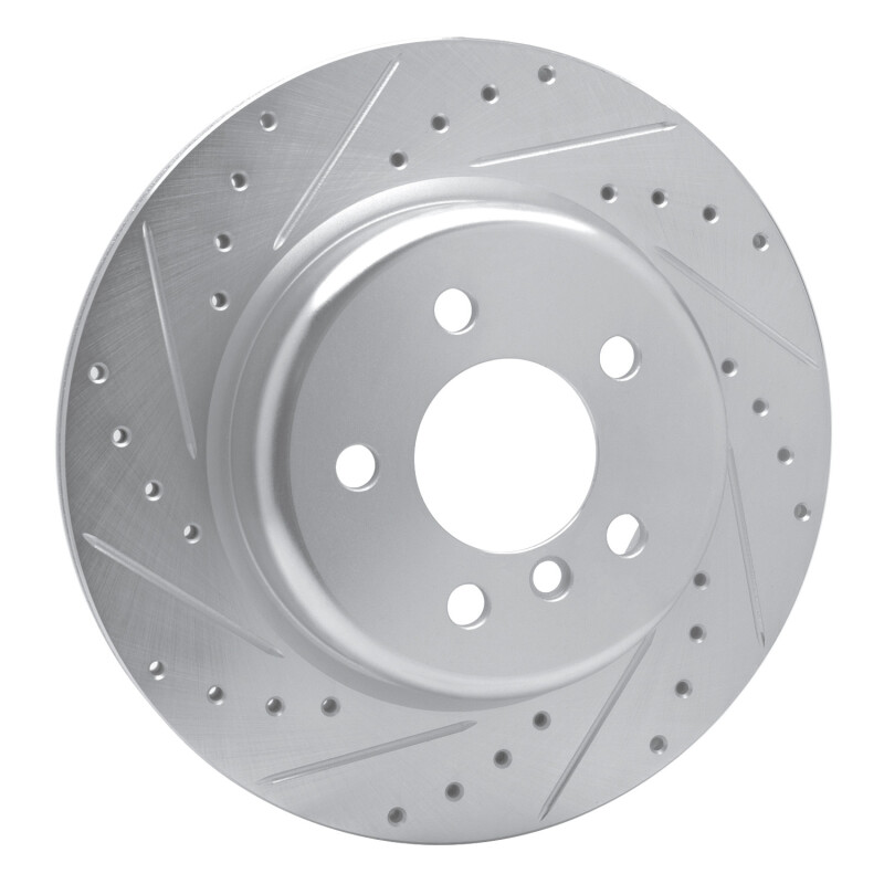 Picture of R1 11-16 BMW 528I xDrive Rear Left Drilled & Slotted Silver Brake Rotor