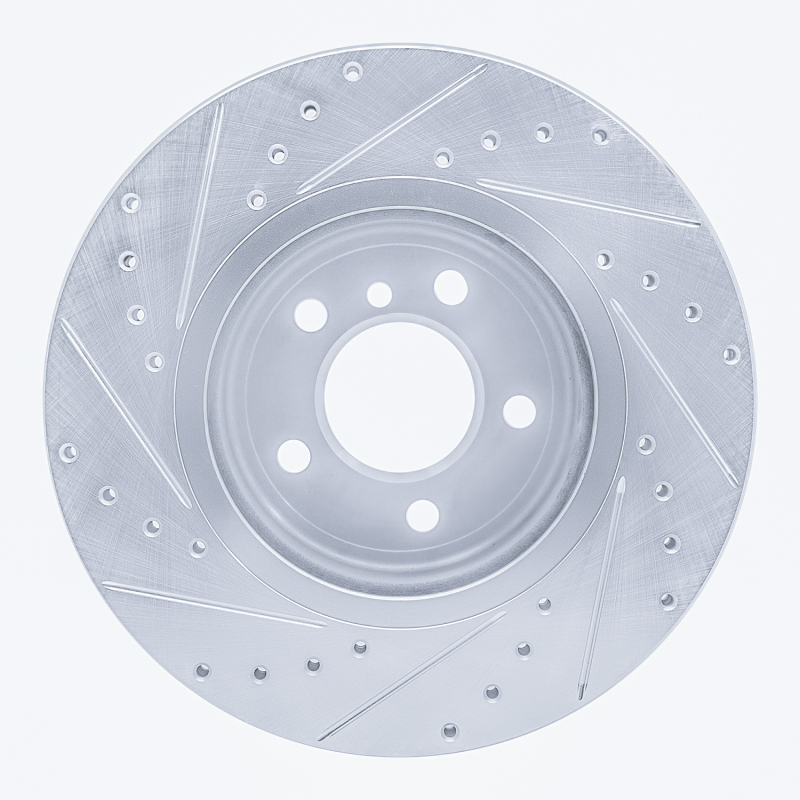 Picture of R1 11-16 BMW 528I Front Right Drilled & Slotted Silver Brake Rotor