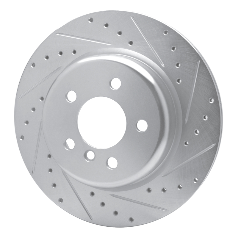 Picture of R1 11-16 BMW 528I Rear Right Drilled & Slotted Silver Brake Rotor