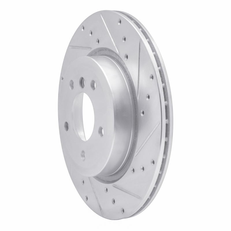 Picture of R1 11-16 BMW Z4 Rear Right Drilled & Slotted Silver Brake Rotor