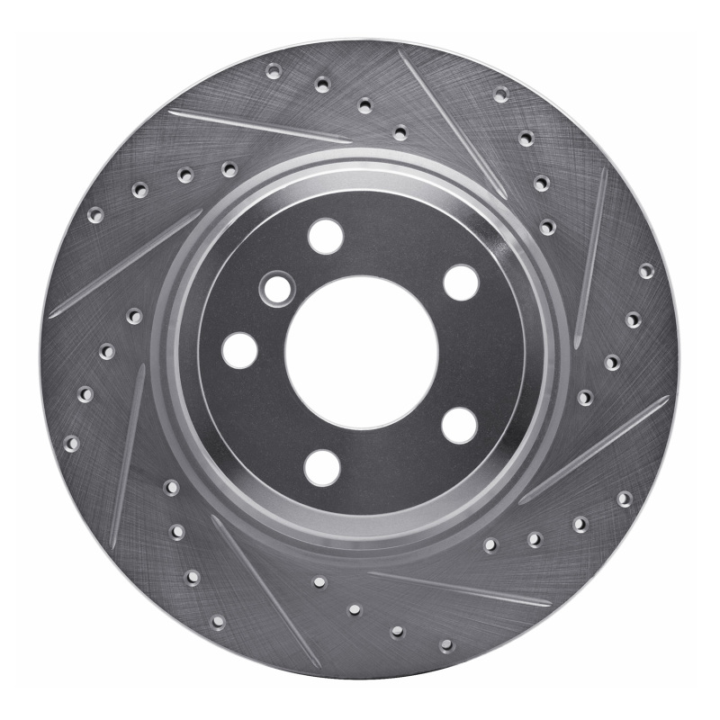 Picture of R1 12-20 BMW 435I Rear Right Drilled & Slotted Silver Brake Rotor