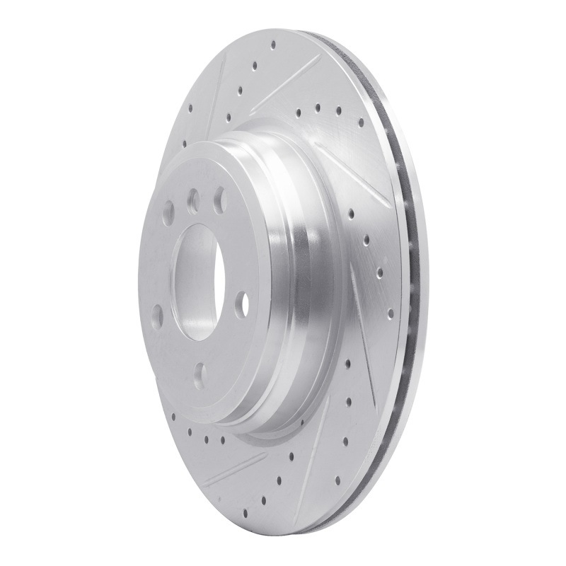 Picture of R1 12-20 BMW 340I Rear Left Drilled & Slotted Silver Brake Rotor