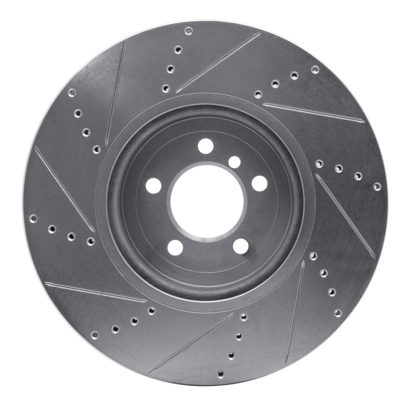 Picture of R1 13-20 BMW 335I xDrive Front Right Drilled & Slotted Silver Brake Rotor